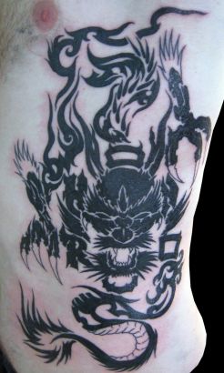 Tribal Dragon Picture Tattoo